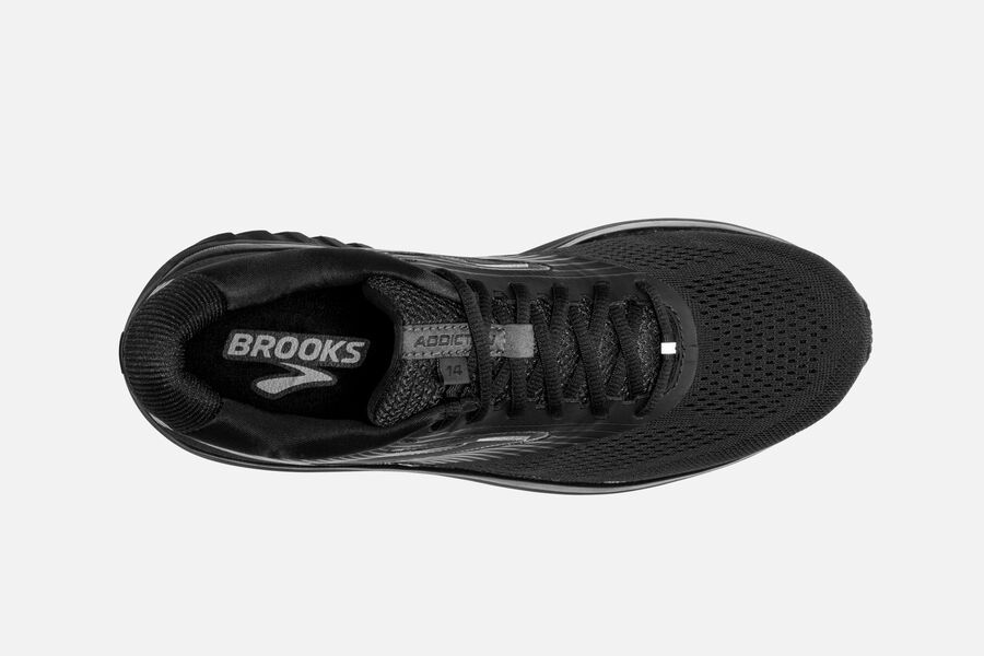 Brooks Running Shoes - Addiction 14 Road Mens - Black/Grey - XHY-743065